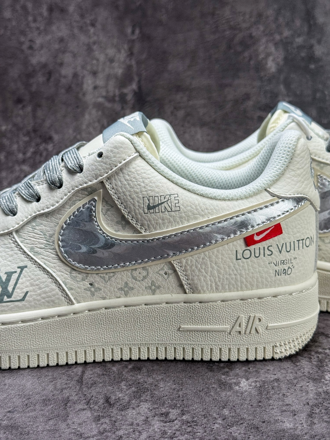 Nike Air Force 1 Low 07 x Louis Vuitton 白灰 KG6699-F39