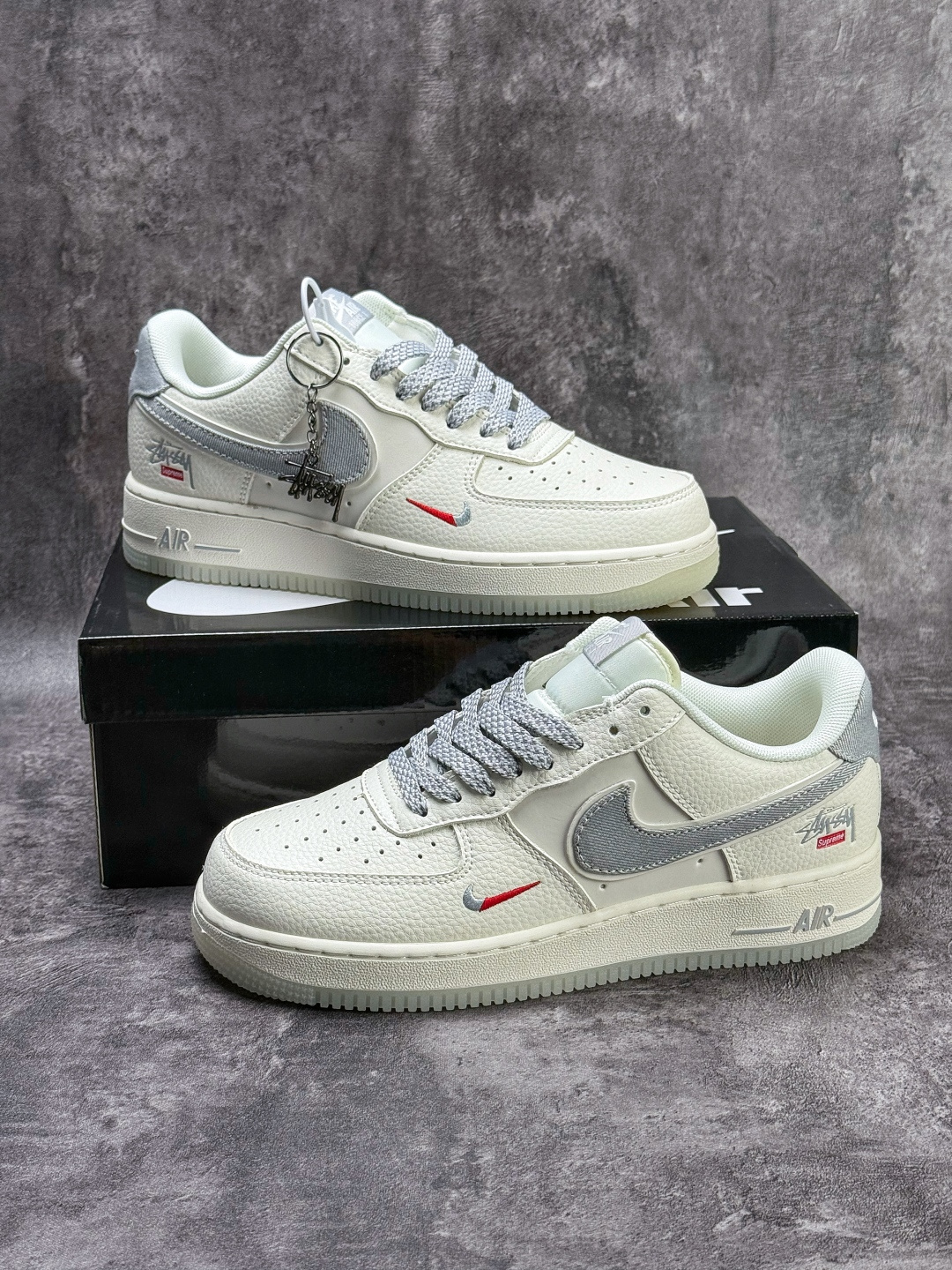 Nike Air Force 1 Low 07 x Stussy 白灰小勾满天星 DN9688-106