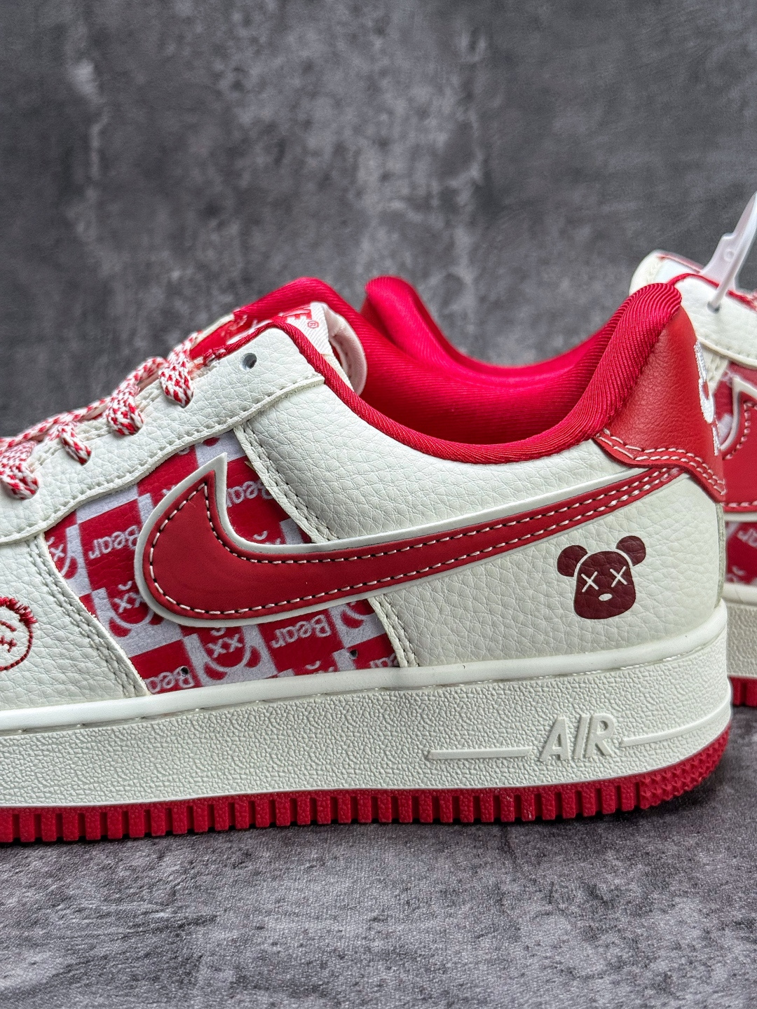 Nike Air Force 1 Low 07 暴力熊 白红小勾满天星 SS1979-016