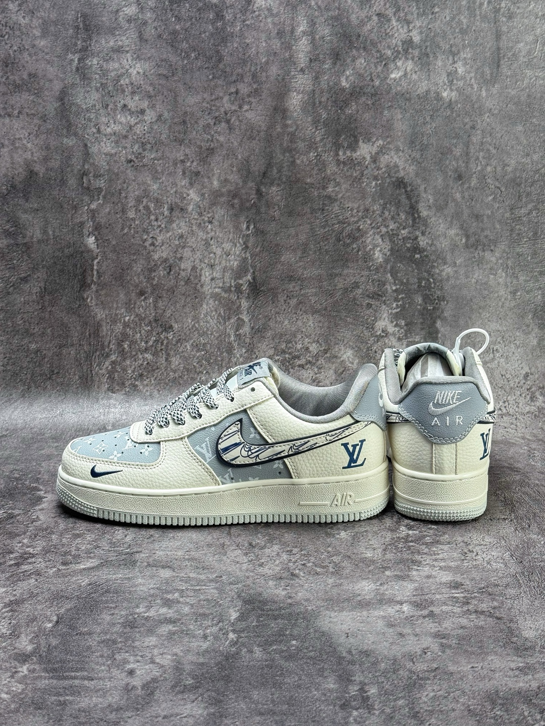 Nike Air Force 1 Low 07 x LOUIS VUITTON 白灰小勾满天星 SS1979-015