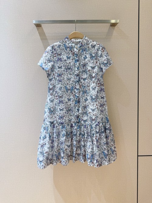 D- Lente/Zomer Nieuwe Collectie Jurk met Vlinderprint, Koreaanse Stijl 1 D- Lente/Zomer Nieuwe Collectie Jurk met Vlinderprint, Koreaanse Stijl