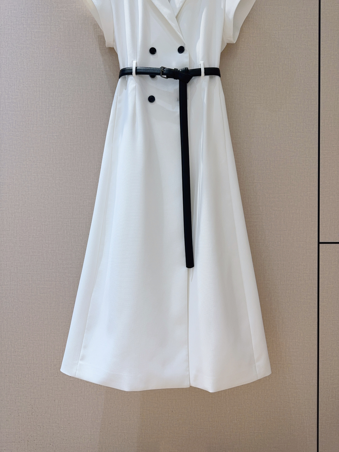 DI*O*R White Mini Dress with Belt, Double-Breasted Blazer Style - Elegant & Chic 4 cmp a1742285926694 8560