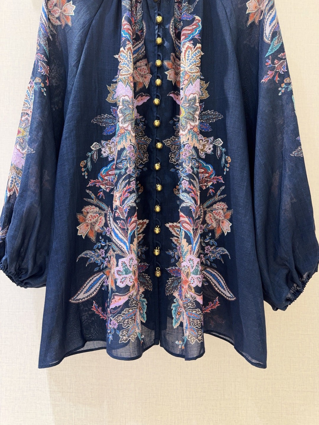 New Product Alert: Z*I*M*M*M Cyan Pesley Linen Suit with Lantern Sleeves - 图片 3