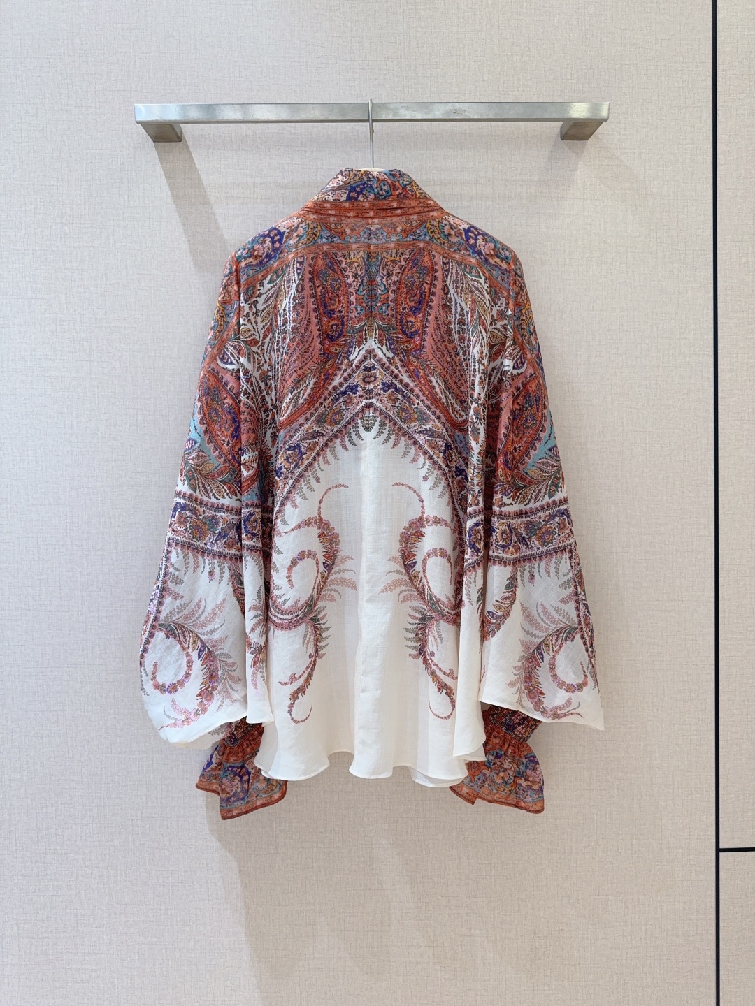 “ZIMMERMANN Creamy Paisley Women’s Suit with Lantern Sleeves and Tie Belt in SMLXL Sizes” - 图片 4