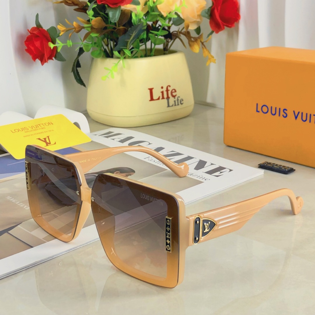 。。Louis vuitton网红感墨镜高级遮阳大框时尚太阳镜防紫外线女士抖音欧美