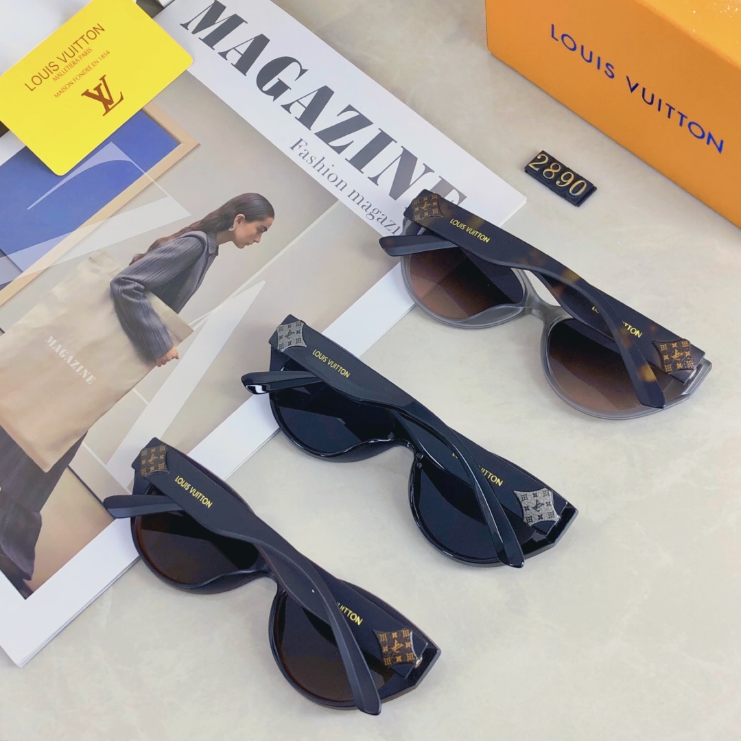 。。Louis vuitton2025新款韩版椭圆形猫眼墨镜复古街拍港风辣妹眼镜女潮网红太阳镜