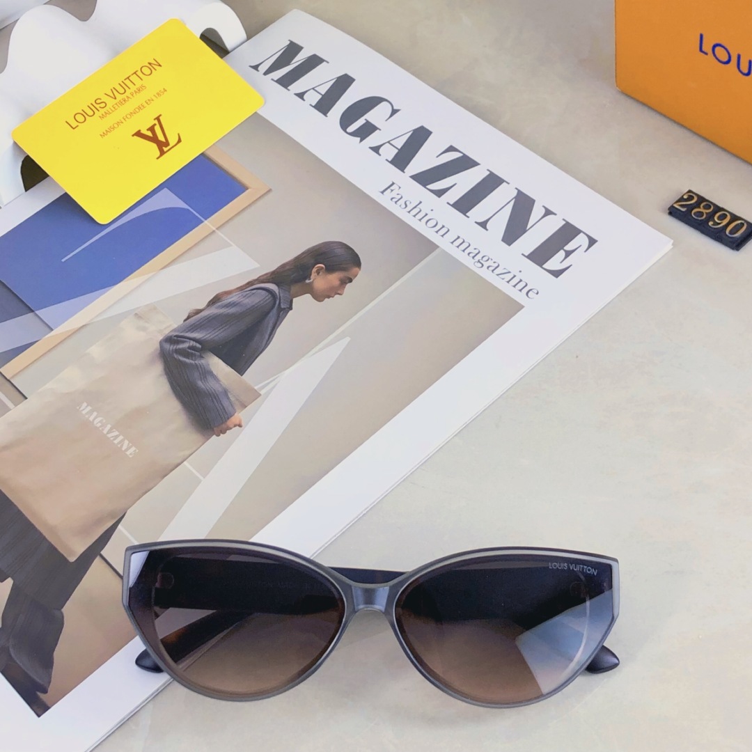 。。Louis vuitton2025新款韩版椭圆形猫眼墨镜复古街拍港风辣妹眼镜女潮网红太阳镜