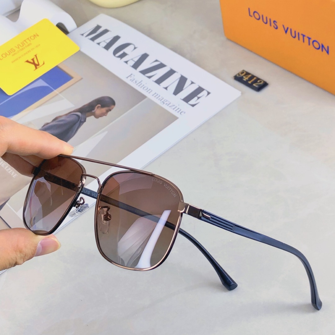 。。Louis vuitton2025新款双梁金属高级感男士太阳镜时尚潮流开车驾驶防紫外线墨镜
