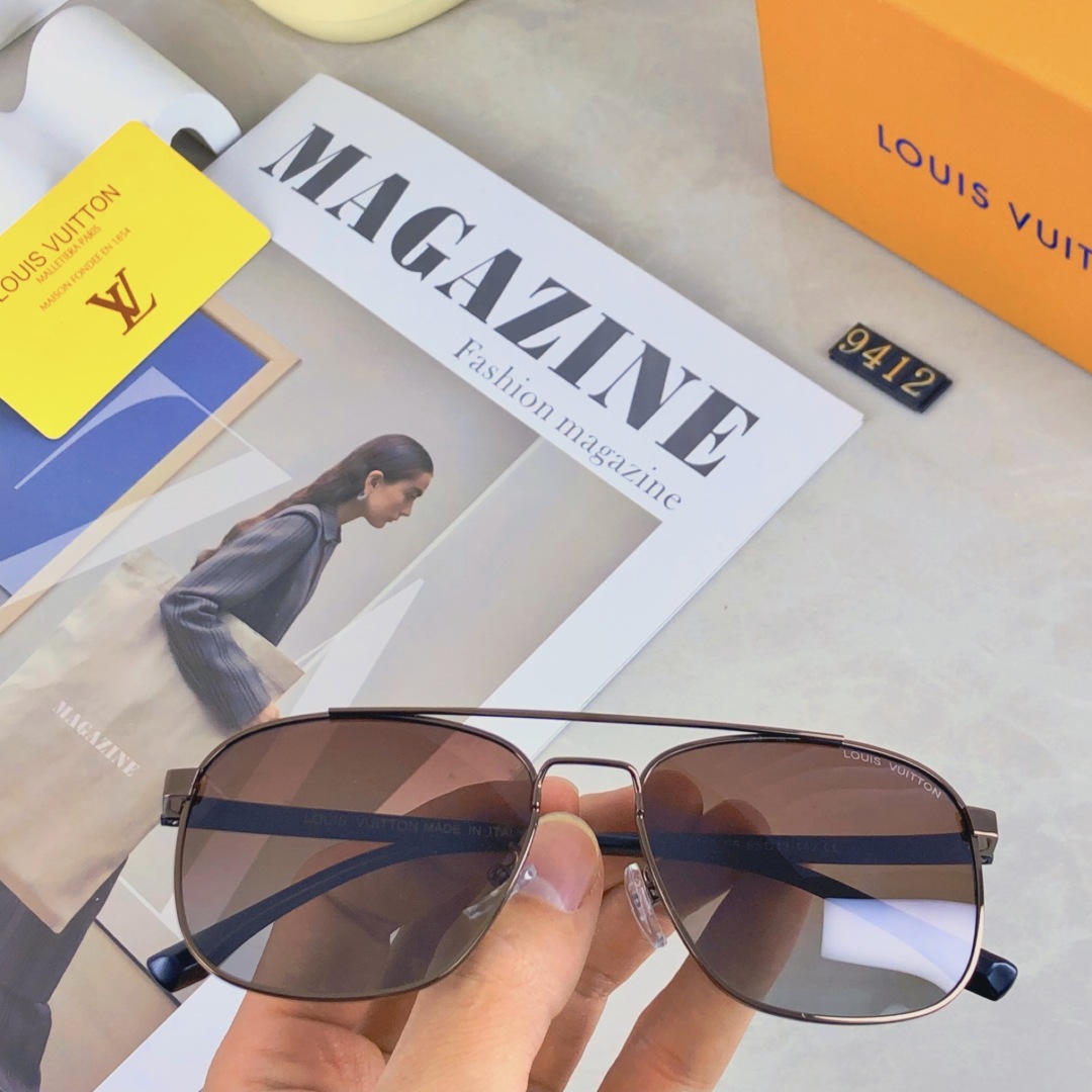。。Louis vuitton2025新款双梁金属高级感男士太阳镜时尚潮流开车驾驶防紫外线墨镜