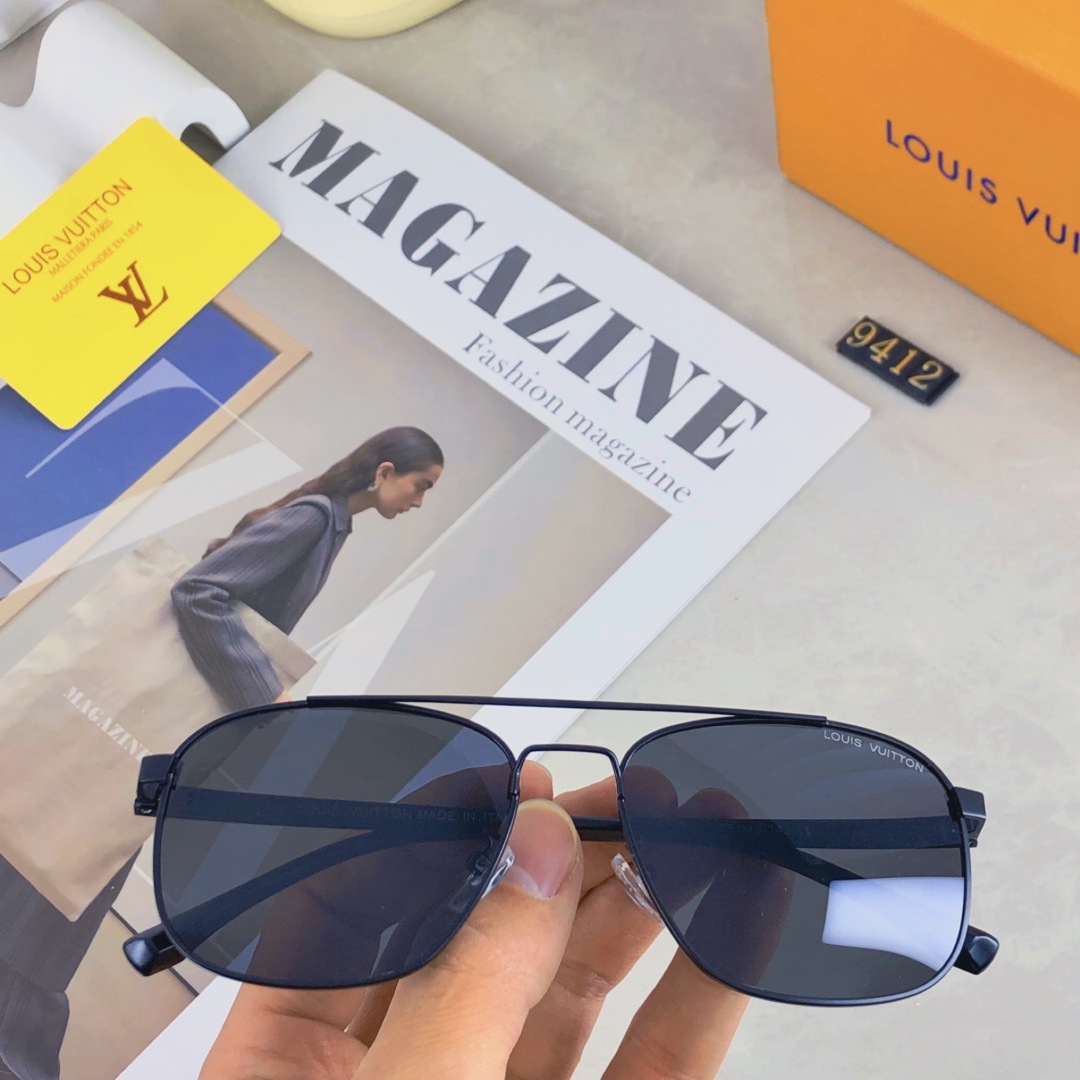 。。Louis vuitton2025新款双梁金属高级感男士太阳镜时尚潮流开车驾驶防紫外线墨镜