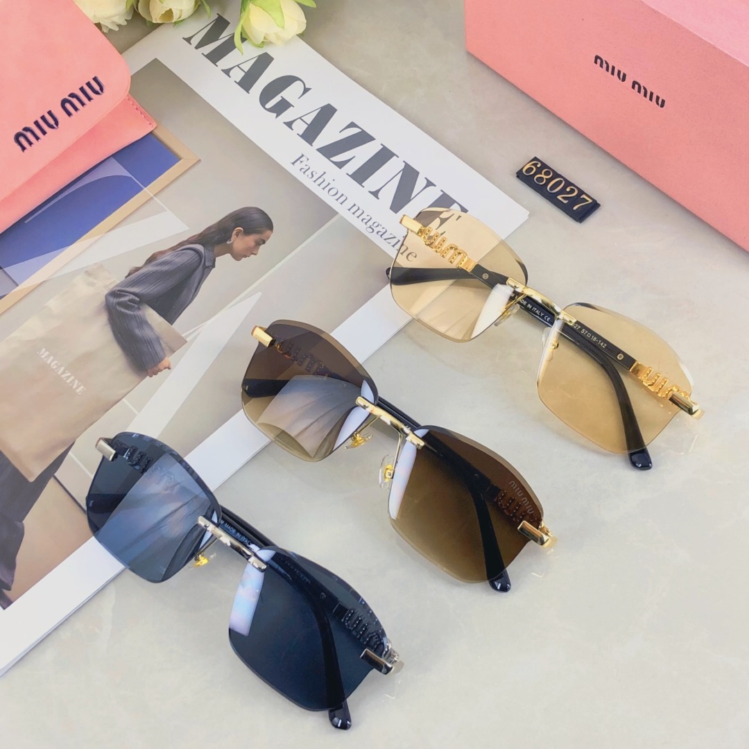 。。miumiu2025新款高颜值时尚潮流夏季太阳镜防强光