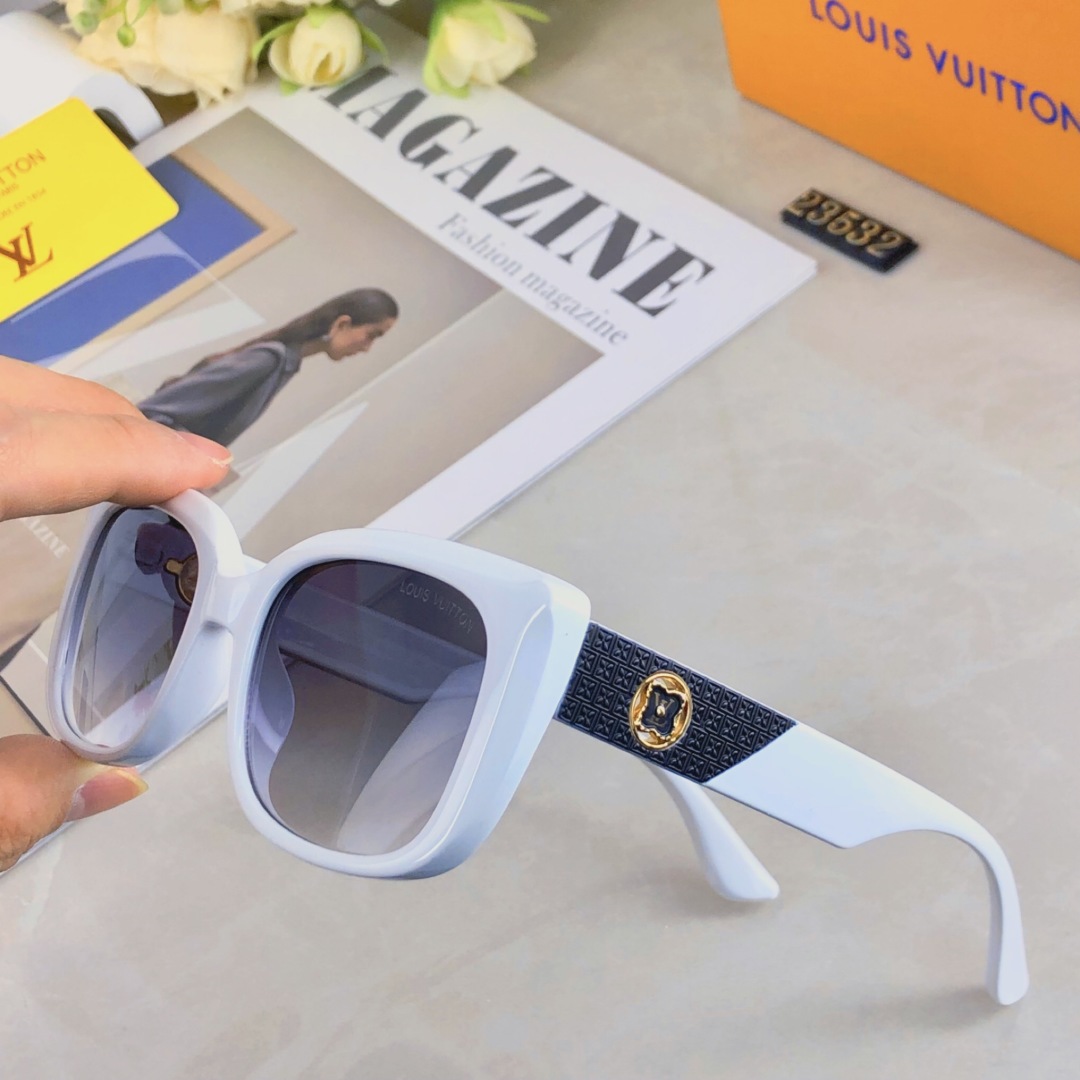 。。Louis vuitton2025新款复古猫眼墨镜女韩ins网红高级感拍照凹造型太阳眼镜开车