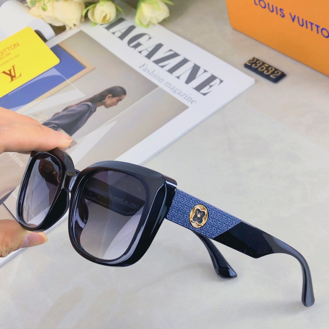 。。Louis vuitton2025新款复古猫眼墨镜女韩ins网红高级感拍照凹造型太阳眼镜开车