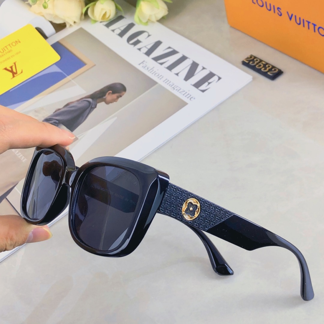 。。Louis vuitton2025新款复古猫眼墨镜女韩ins网红高级感拍照凹造型太阳眼镜开车