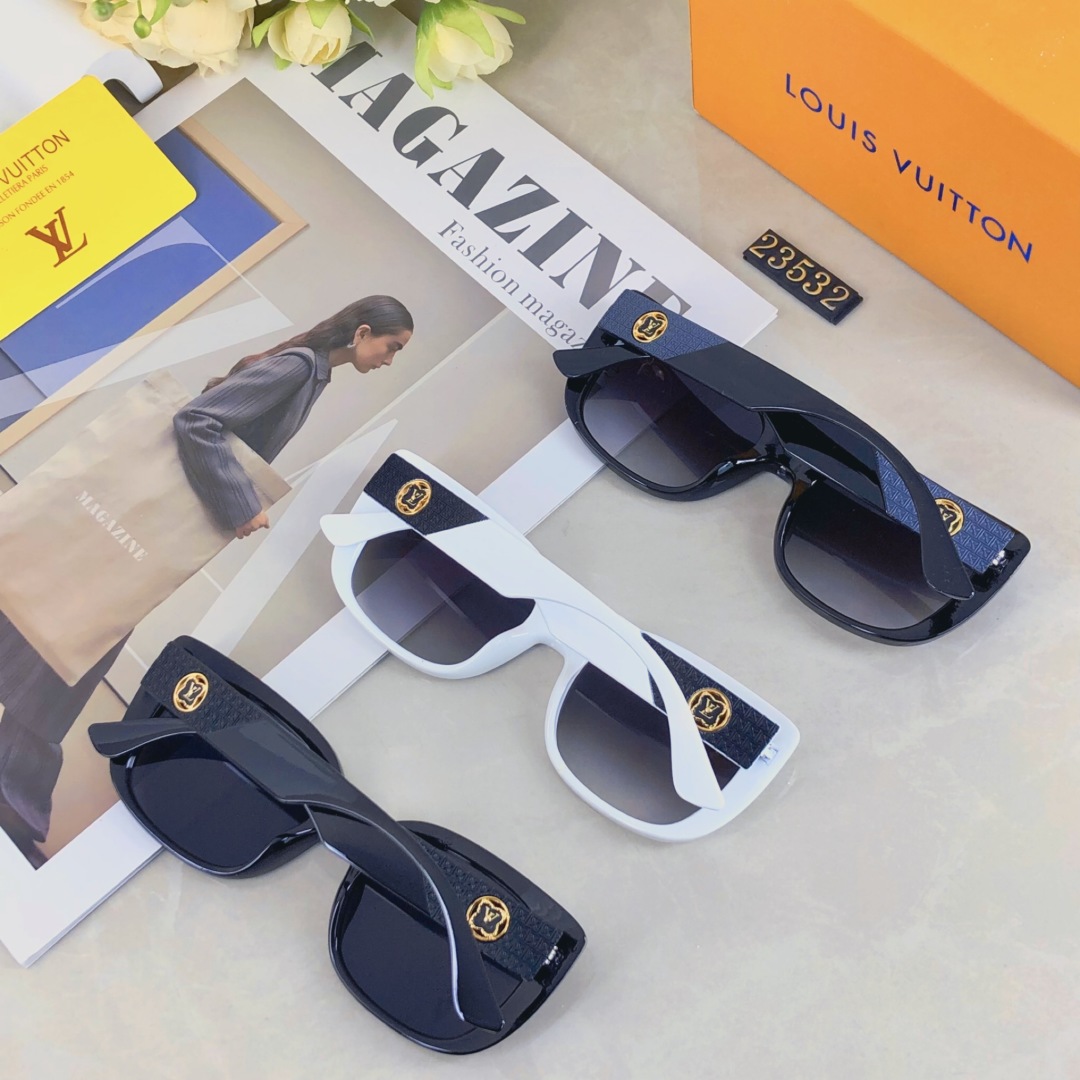 。。Louis vuitton2025新款复古猫眼墨镜女韩ins网红高级感拍照凹造型太阳眼镜开车