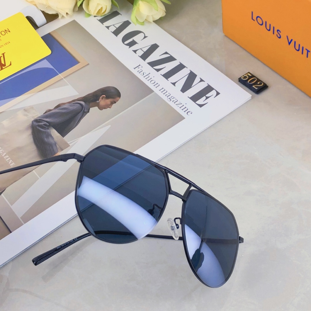 。。Louis vuitton网红新款欧美尼龙时尚双梁太阳镜飞行员偏光墨镜男户外钓鱼蛤蟆镜