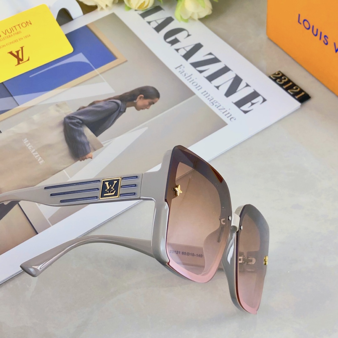 。。Louis vuitton2025新款时尚太阳眼镜女士防紫外线墨镜复古个性网红大框显瘦眼镜