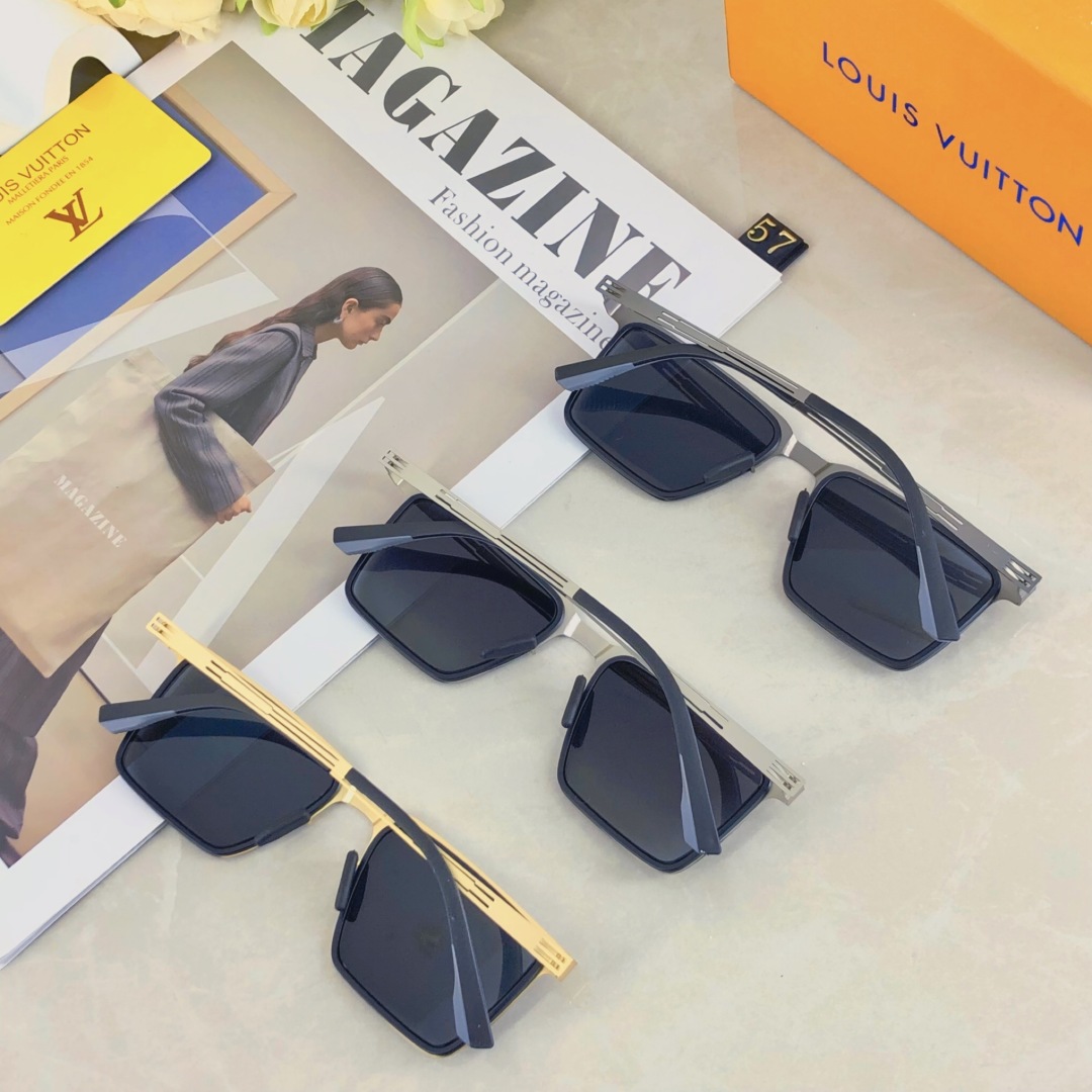 。。Louis vuitton2025新款方形韩版塑钢尼龙片偏光太阳镜男女驾驶个性墨镜防紫外线