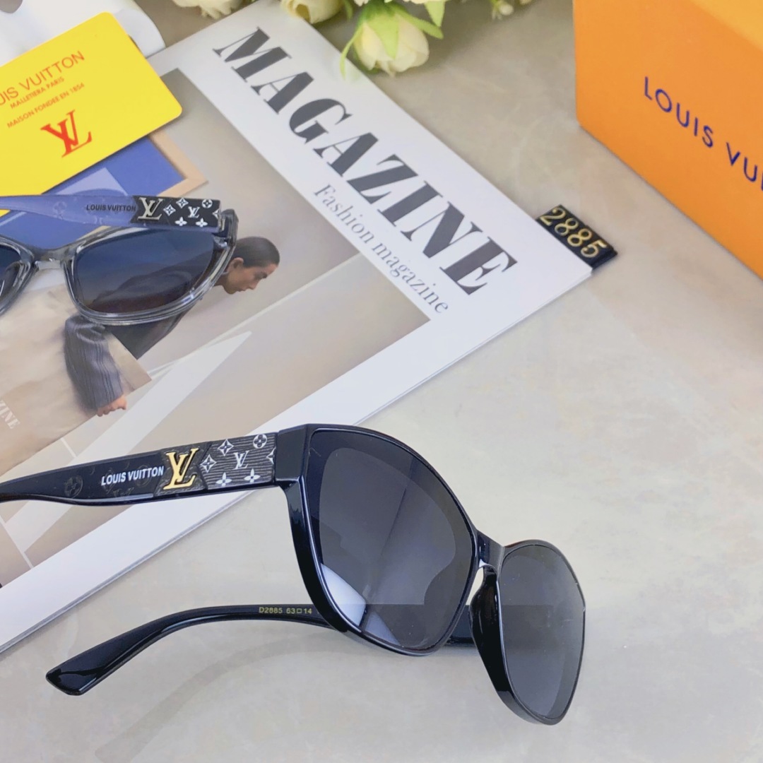 。。Louis Vuitton2025新款韩版墨镜欧美潮流时尚猫眼网红个性字母街拍太阳镜