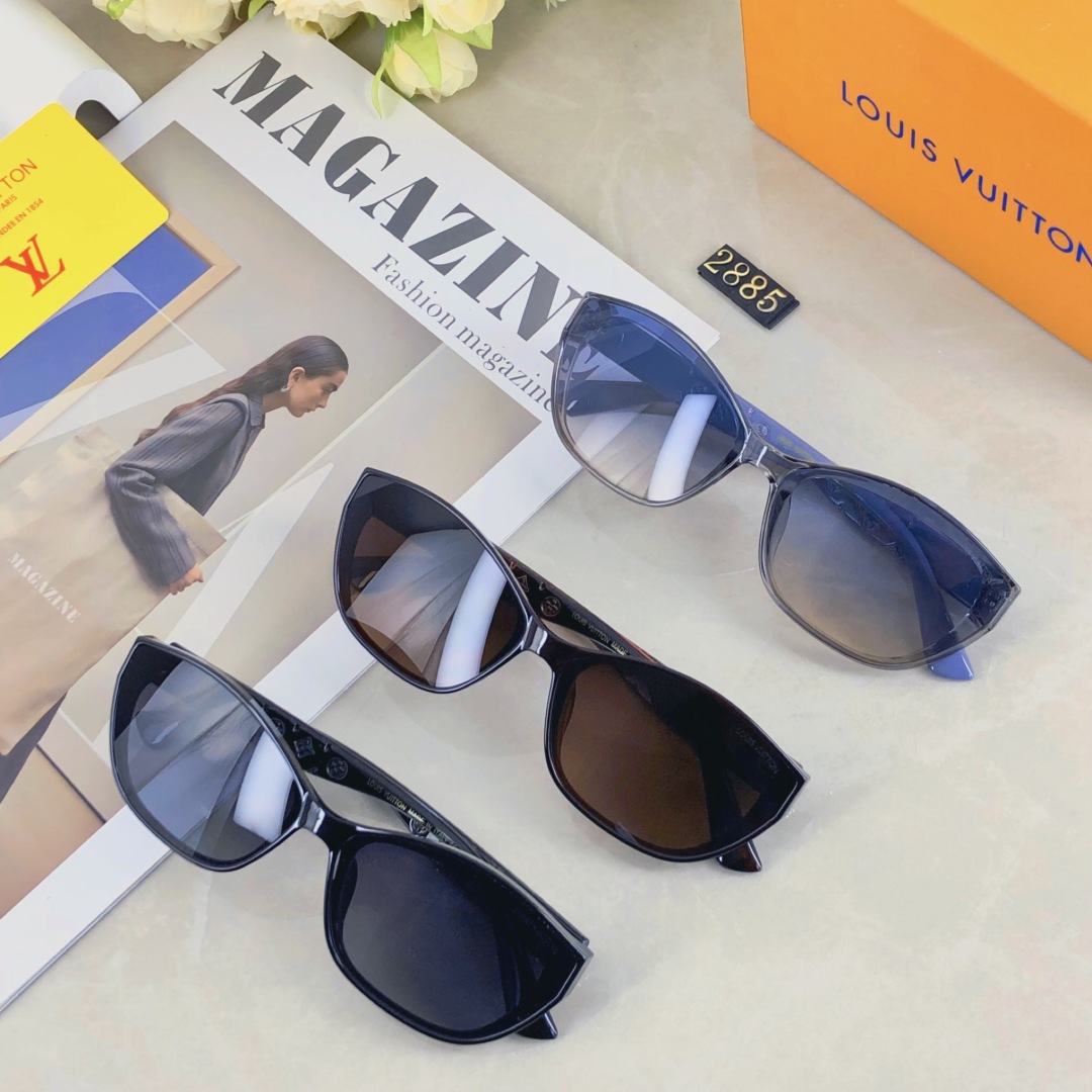 。。Louis Vuitton2025新款韩版墨镜欧美潮流时尚猫眼网红个性字母街拍太阳镜