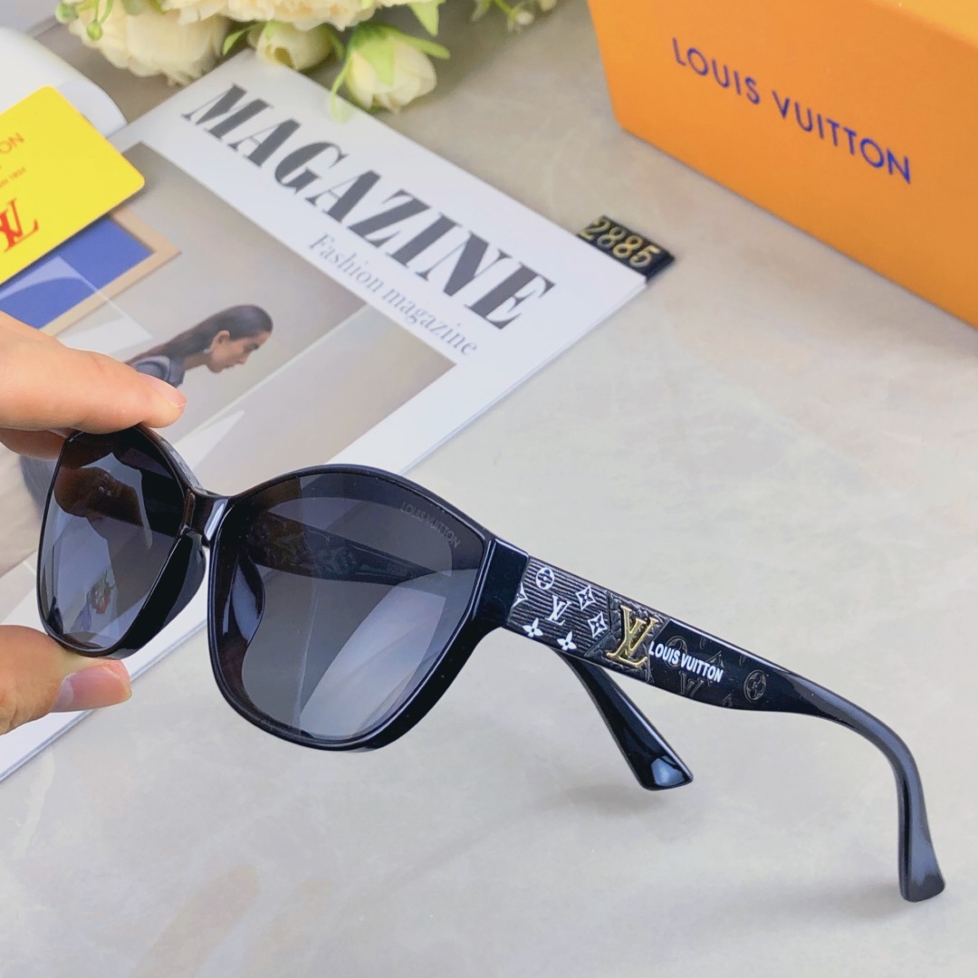 。。Louis Vuitton2025新款韩版墨镜欧美潮流时尚猫眼网红个性字母街拍太阳镜