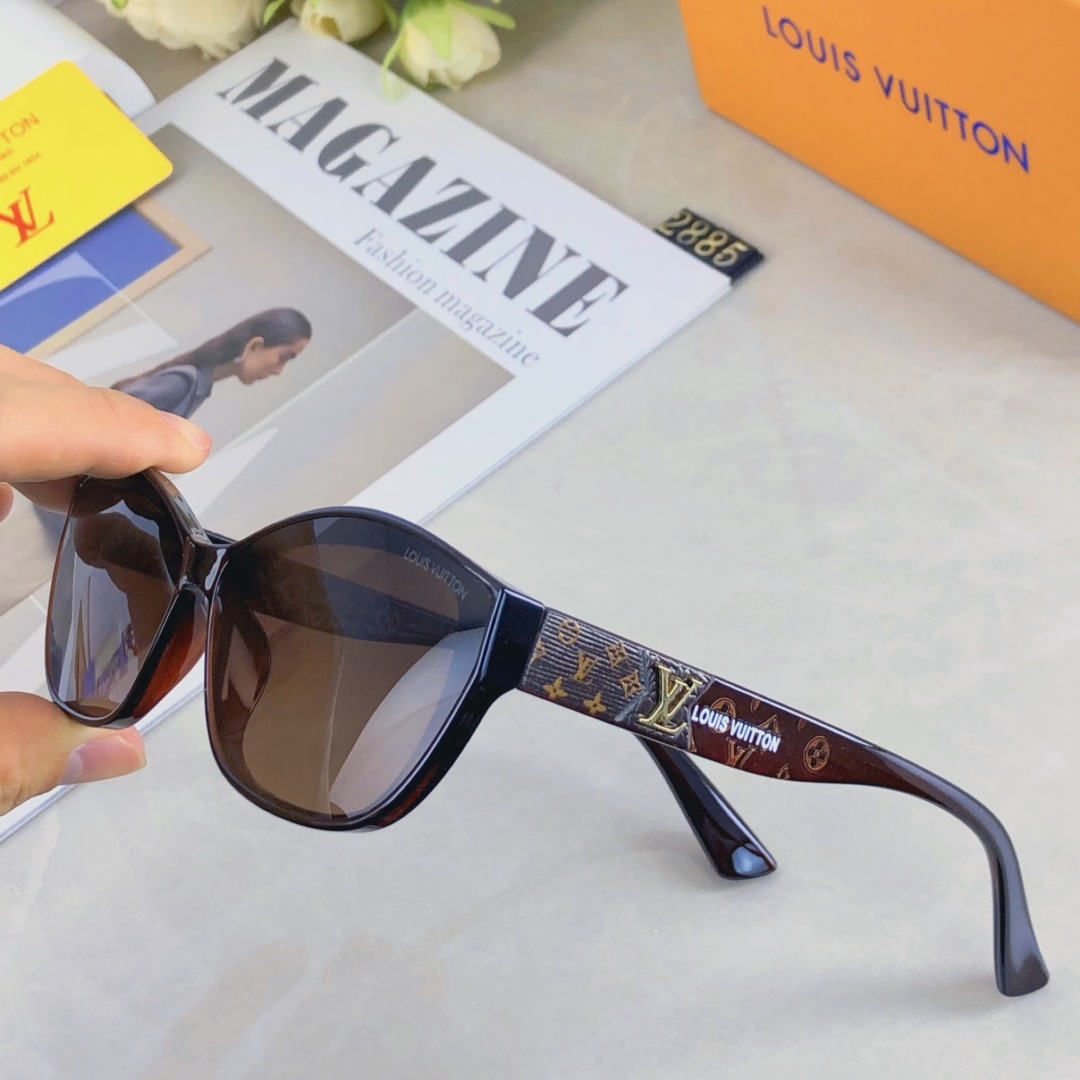 。。Louis Vuitton2025新款韩版墨镜欧美潮流时尚猫眼网红个性字母街拍太阳镜
