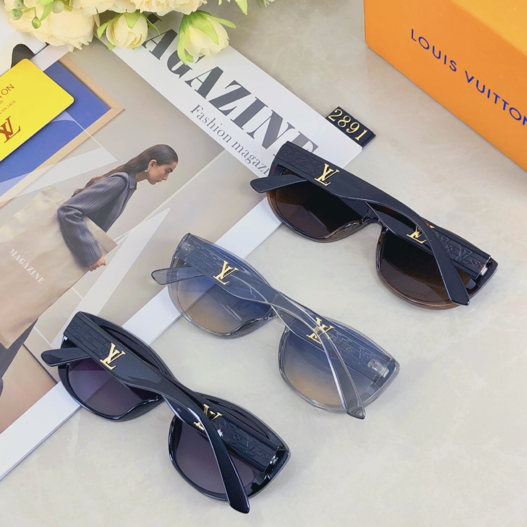 。。LouisVuitton2025猫眼墨镜简约高级质感方圆脸显瘦气质欧美街拍遮阳太阳镜