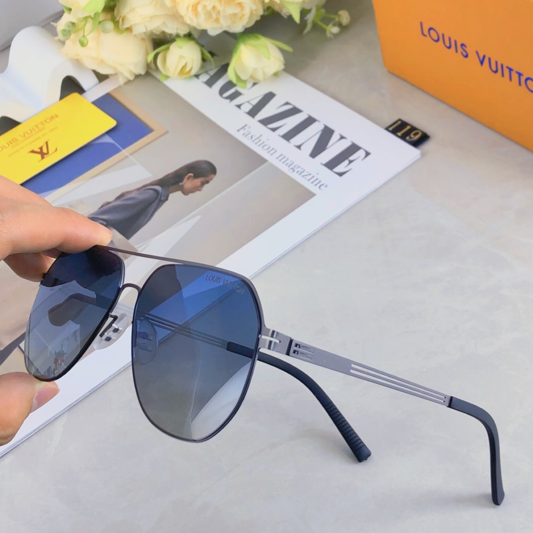 。。Louis vuitton2025新款复古轻薄太阳镜男士潮流墨镜大框蛤蟆镜偏光尼龙镜片