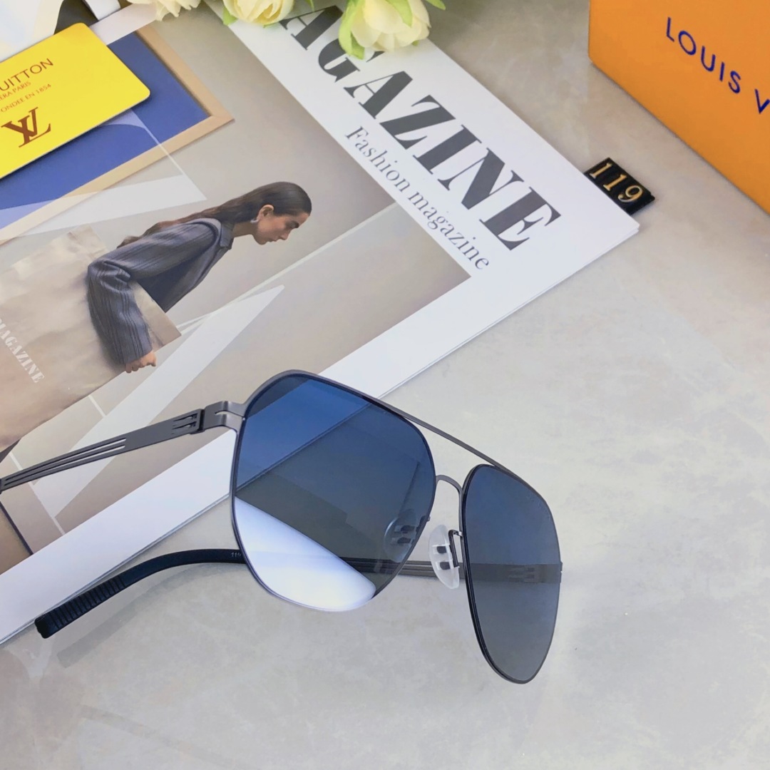 。。Louis vuitton2025新款复古轻薄太阳镜男士潮流墨镜大框蛤蟆镜偏光尼龙镜片