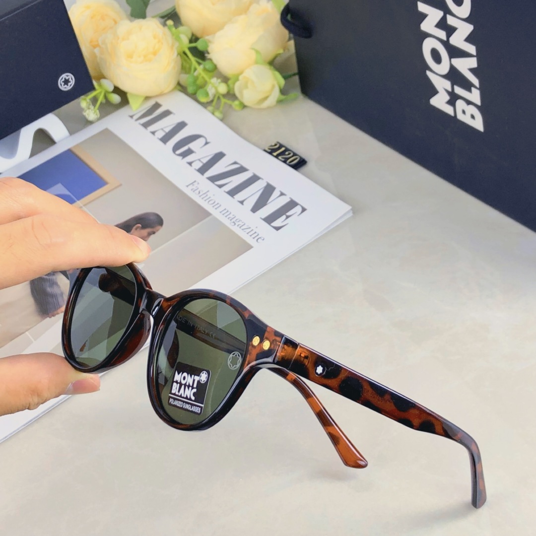 。。Mont Blan*高品质个性经典复古偏光墨镜男女时尚网红街拍柳钉太阳眼镜潮