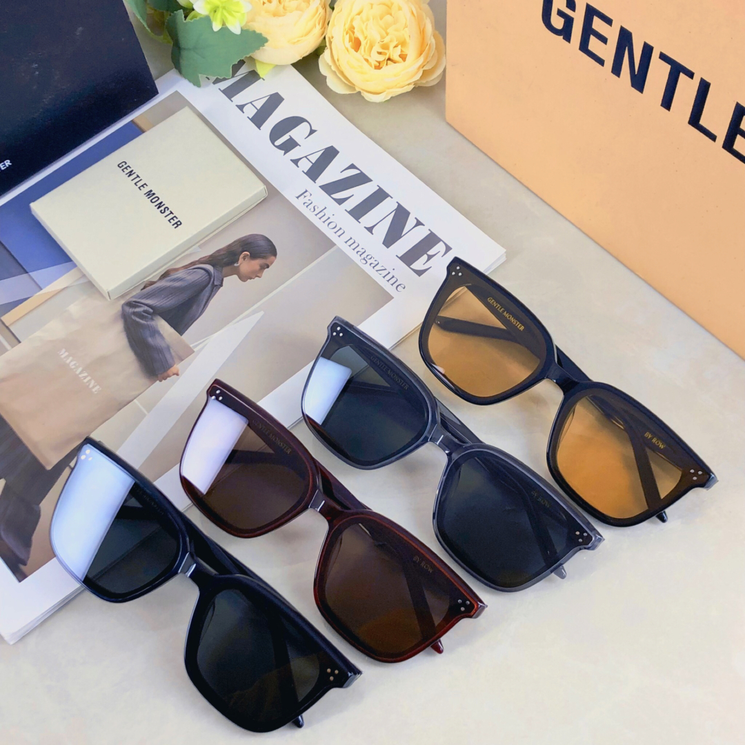 。。GENTLE MOESTL*2025新款GM墨镜BY ROW茶色夏季防紫外线太阳眼镜