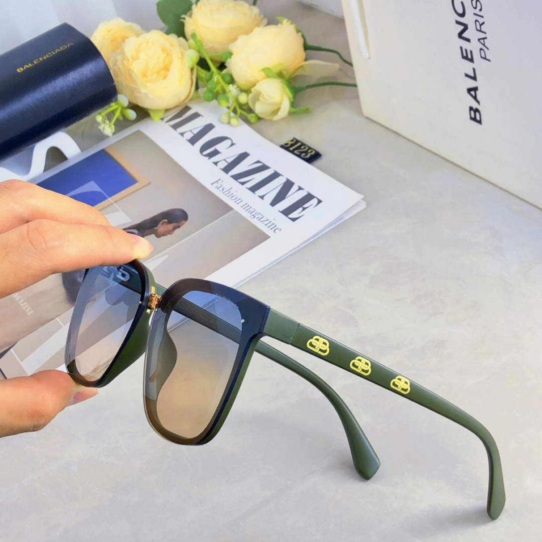 。。BalenCiag*墨镜女高级感防紫外线新款无框圆脸显瘦ins网红潮街拍个性太阳镜