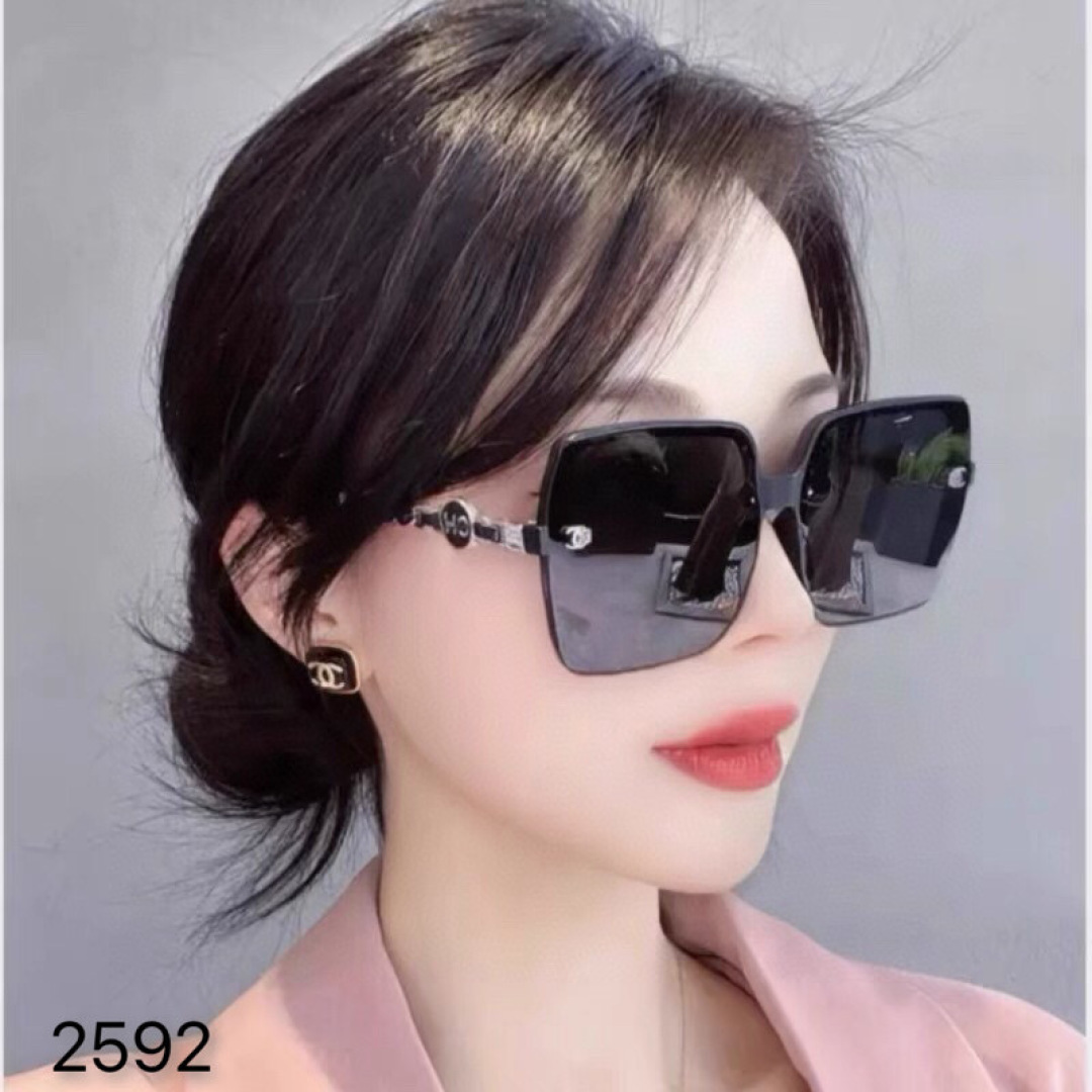 🔥🔥Chane*太阳镜女2025年新款网红小香风夏季显脸小偏光眼镜防紫外线墨镜女