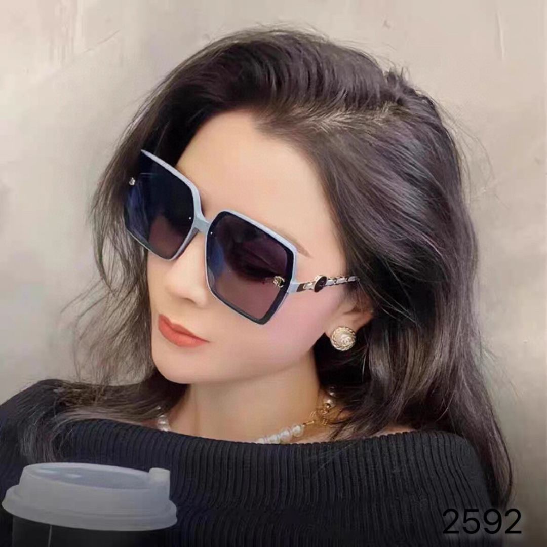 🔥🔥Chane*太阳镜女2025年新款网红小香风夏季显脸小偏光眼镜防紫外线墨镜女