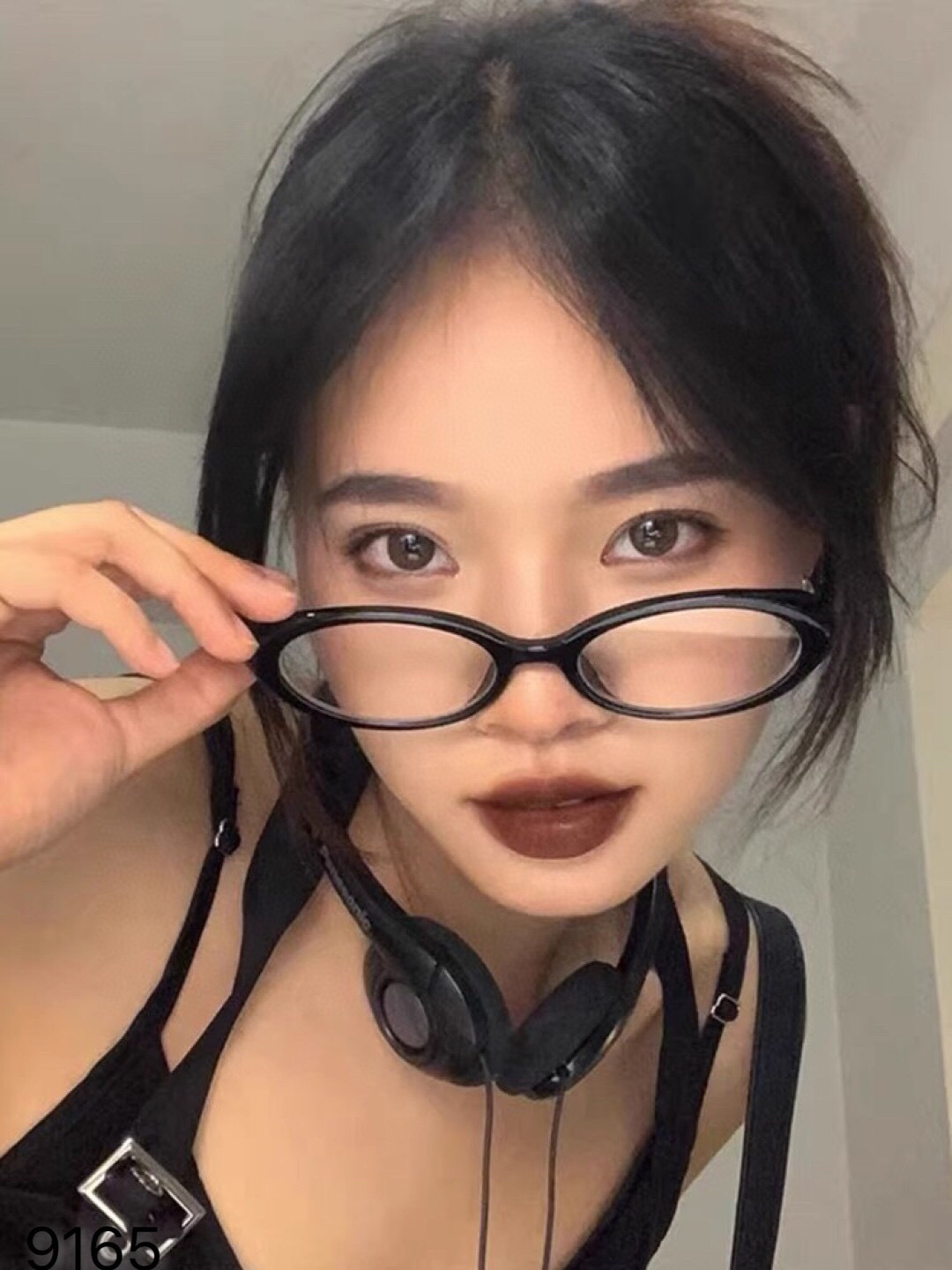 🔥🔥Chane*美式小椭圆眼镜近视女时髦高级感超轻素颜装饰平光眼睛镜架防蓝光