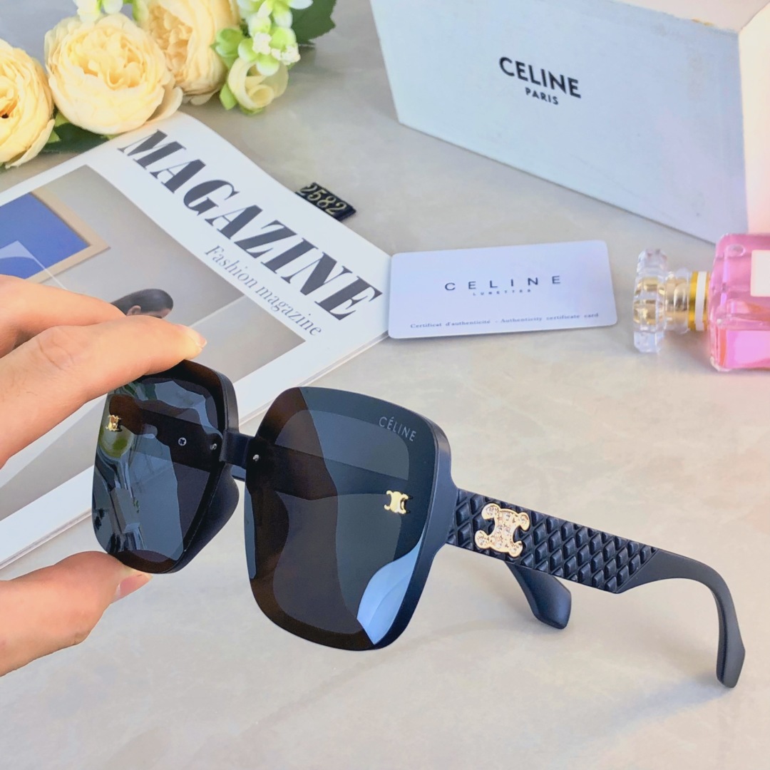 。。Celin*2025新款太阳眼镜女高级感防紫外线大框显瘦墨镜太阳镜韩版偏光镜