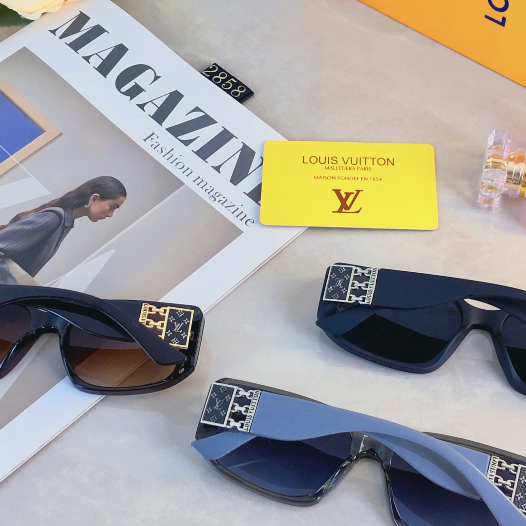 。。Louis vuitto*新款复古方框太阳镜女士欧美墨镜时尚简约潮流街拍大框眼镜