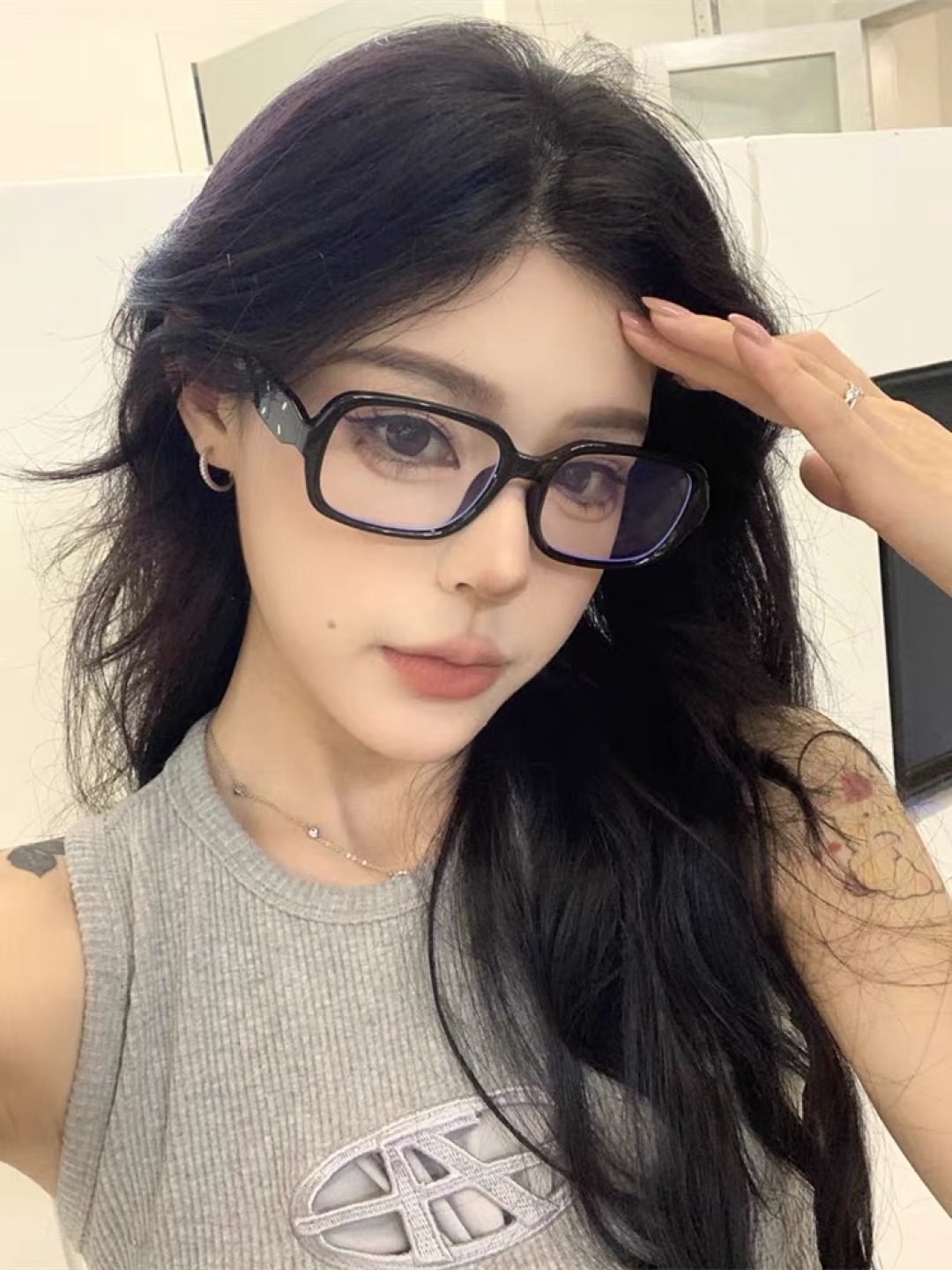 🔥🔥马吉拉素颜眼镜框蓝光眼镜合作款飞行员显瘦显脸小平光镜