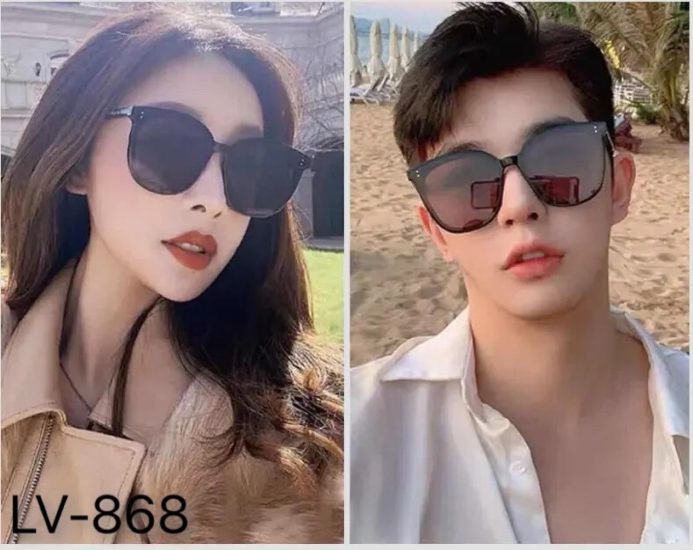 。。Louis vuitto*欧美圆框墨镜女高级感时髦眼镜女士开车防紫外线拍照太阳镜潮装饰