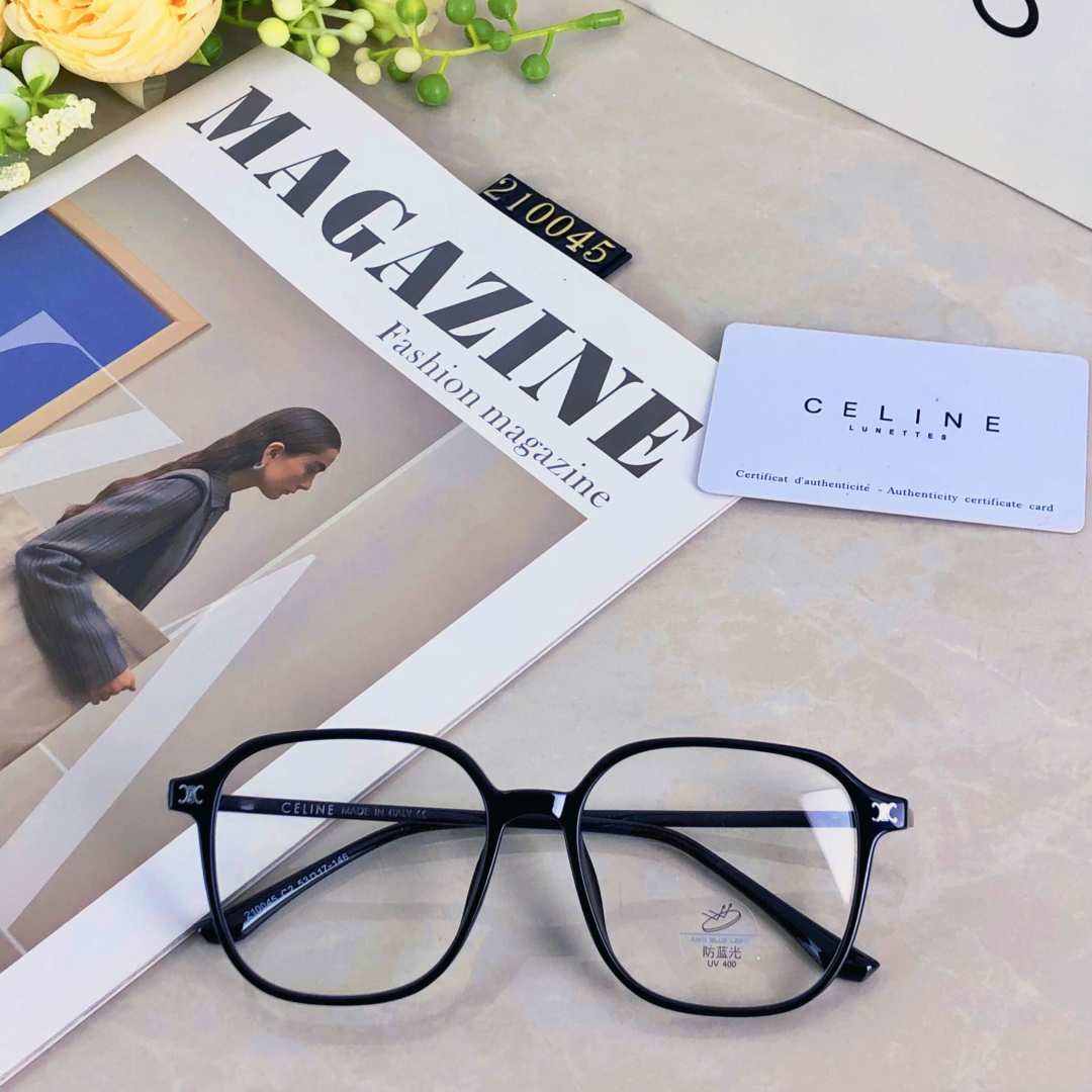 。。Celin*网红小红书眼镜女复古大框方形时尚素颜显脸小防蓝光近视眼镜