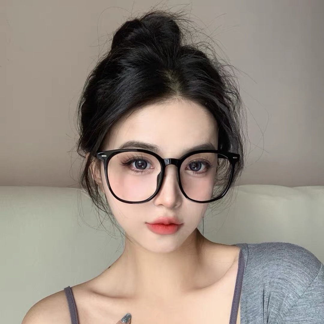 🔥🔥Louis vuitto*超轻黑框近视眼镜框女可配有度数素颜神器大脸显瘦防蓝光眼睛架