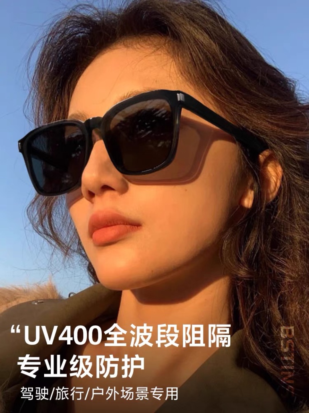 。。Gucc*韩版复古黑超大框潮牌情侣墨镜明星方形圆脸潮人男女太阳眼镜
