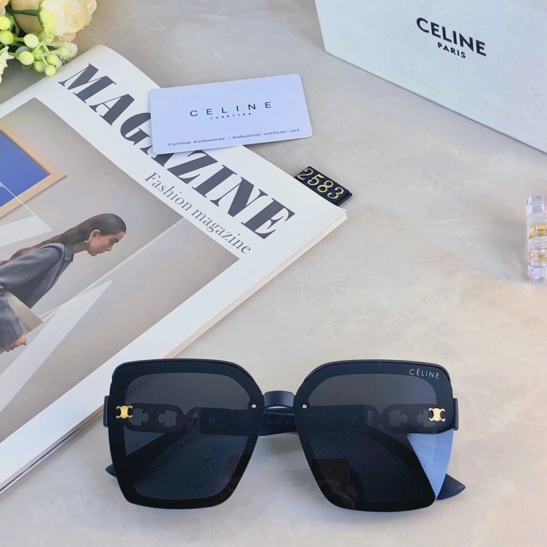 。。Celin*2025新款偏光复古大框太阳镜女网红街拍方形墨镜ins高级感