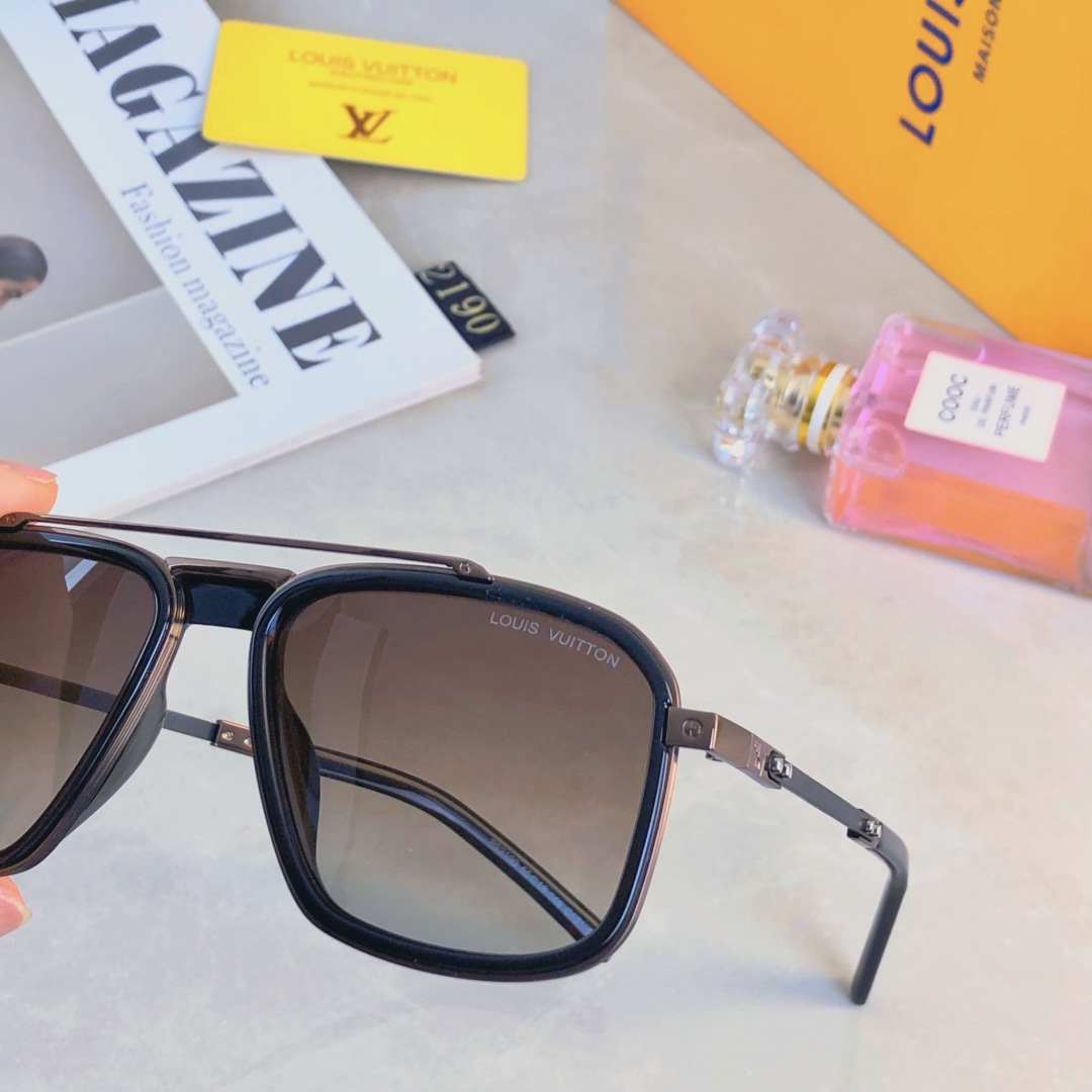 。。Louis vuitto*欧美时尚方框太阳镜男款个性简约墨镜男跨境sunglasses