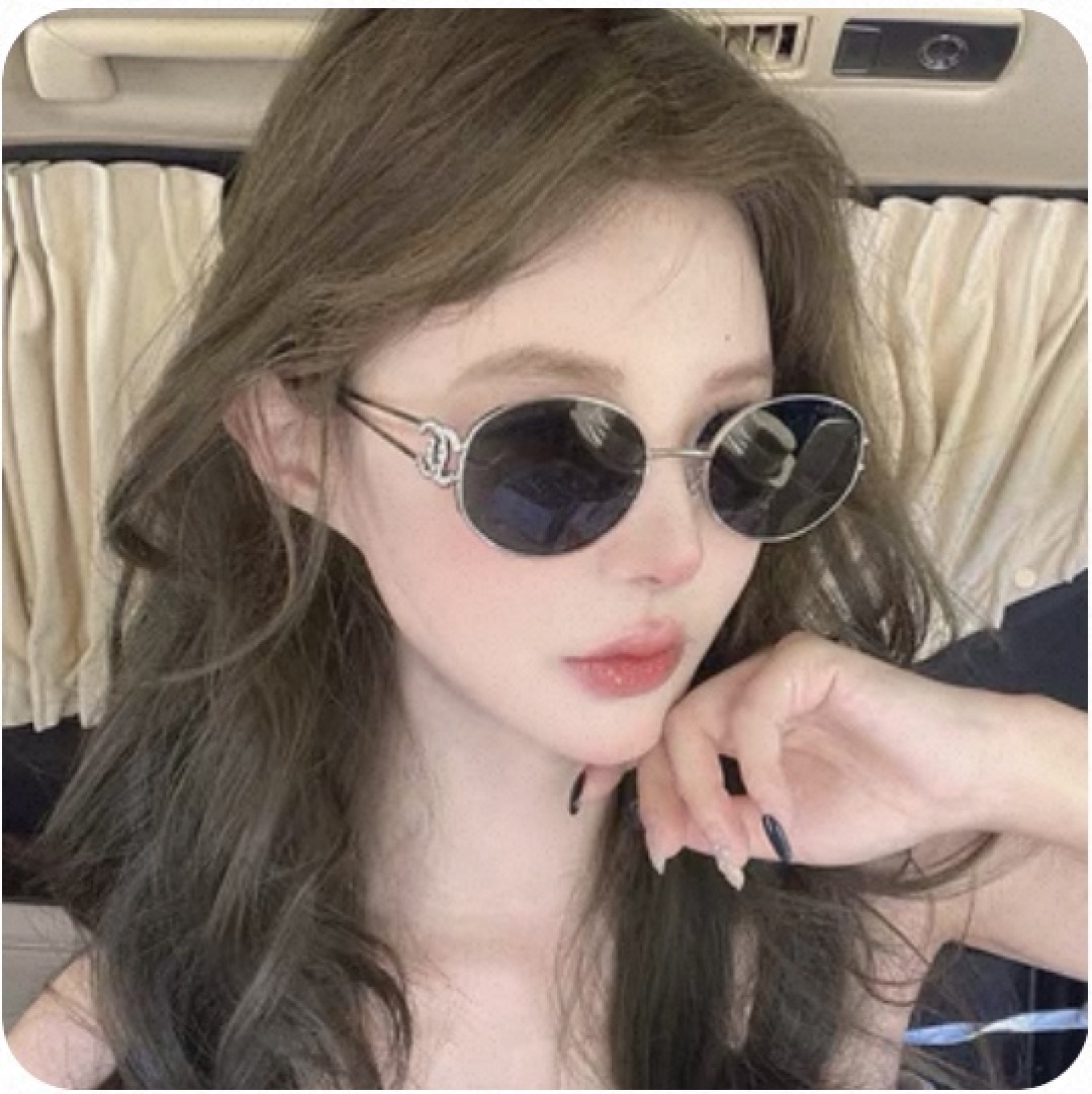 。。Chane*新款女士太阳镜镂空造型复古眼镜网红街拍高级时尚潮流太阳墨镜