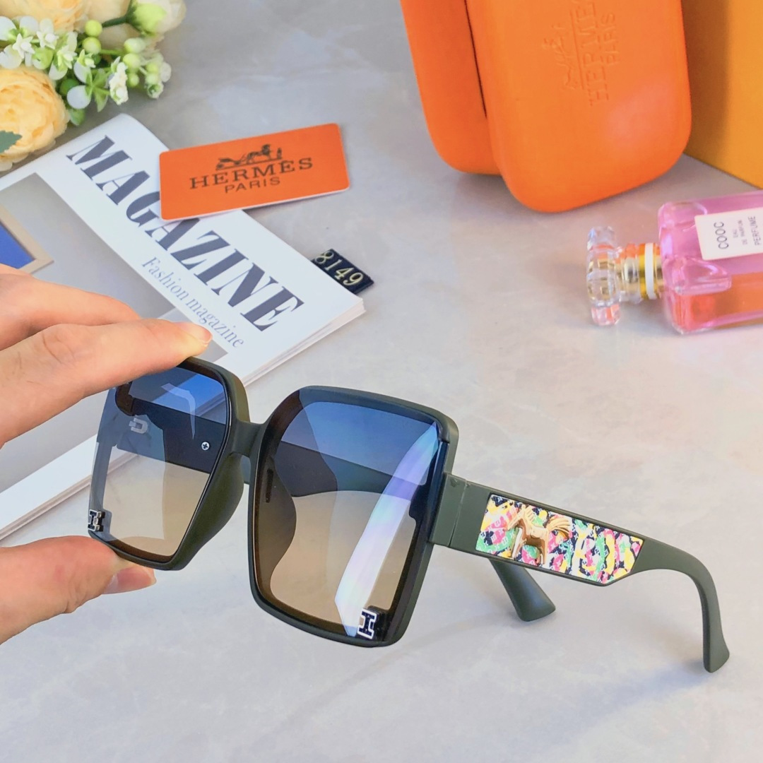 NO:359266,Herme*Same sunglasses for women with large frames, slim and versatile sun protection sunglasses glasses sunglasses, glasses, hermes19860909Herme*同款墨镜女款大框显瘦百搭遮阳防晒太阳眼镜眼镜墨镜太阳镜,眼镜,hermes,glasses