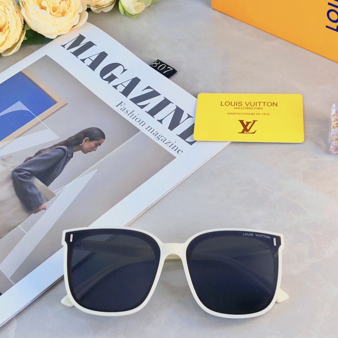 。。LOUISVUITTON*新款墨镜女高级感ins网红款偏光防晒太阳镜大框圆脸显瘦眼镜男款