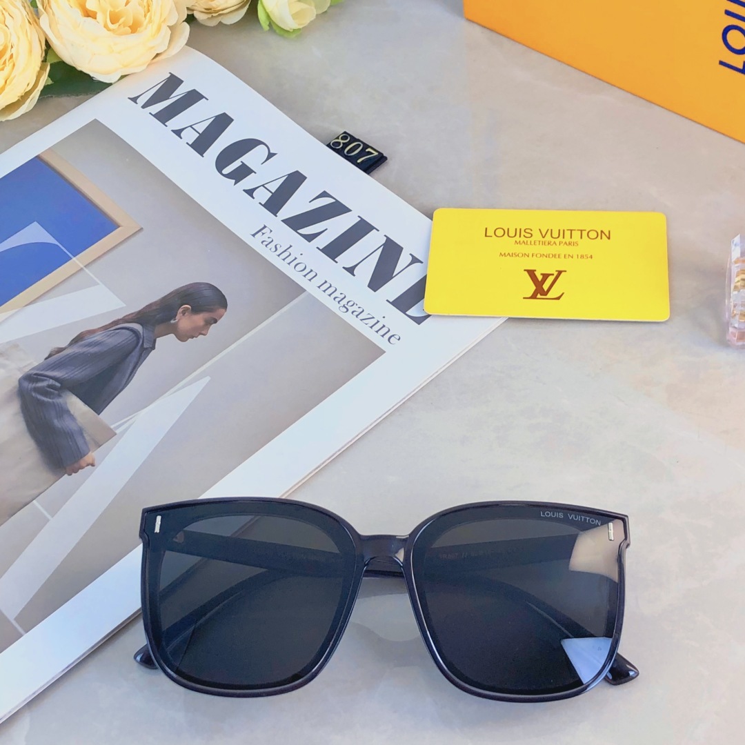 。。LOUISVUITTON*新款墨镜女高级感ins网红款偏光防晒太阳镜大框圆脸显瘦眼镜男款