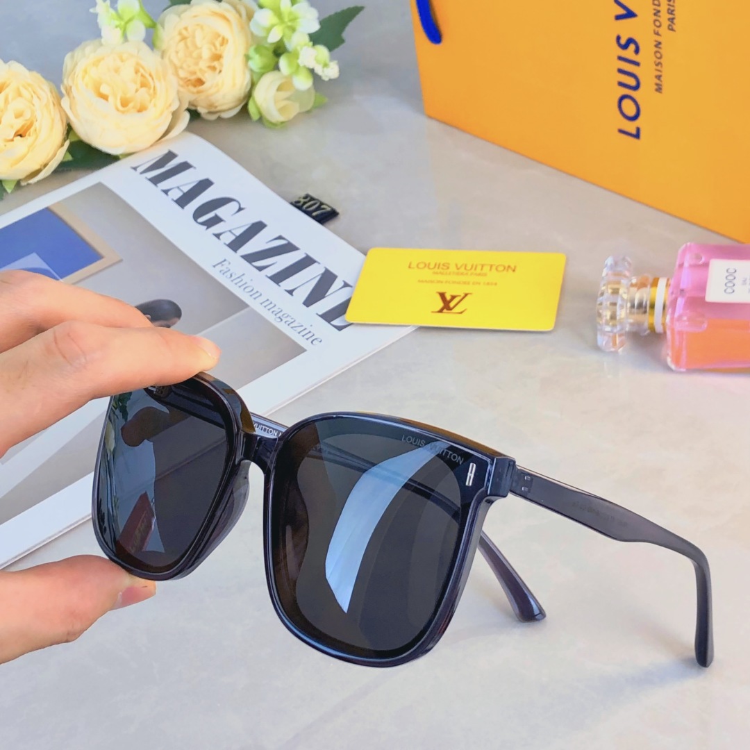 。。LOUISVUITTON*新款墨镜女高级感ins网红款偏光防晒太阳镜大框圆脸显瘦眼镜男款