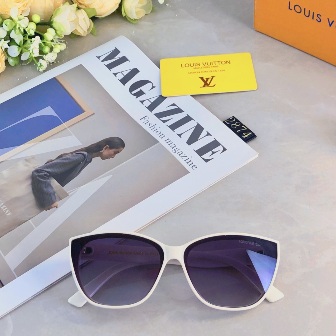 。。Louis vuitto*新款太阳眼镜男女网红素颜街拍猫形墨镜旅游遮阳ins
